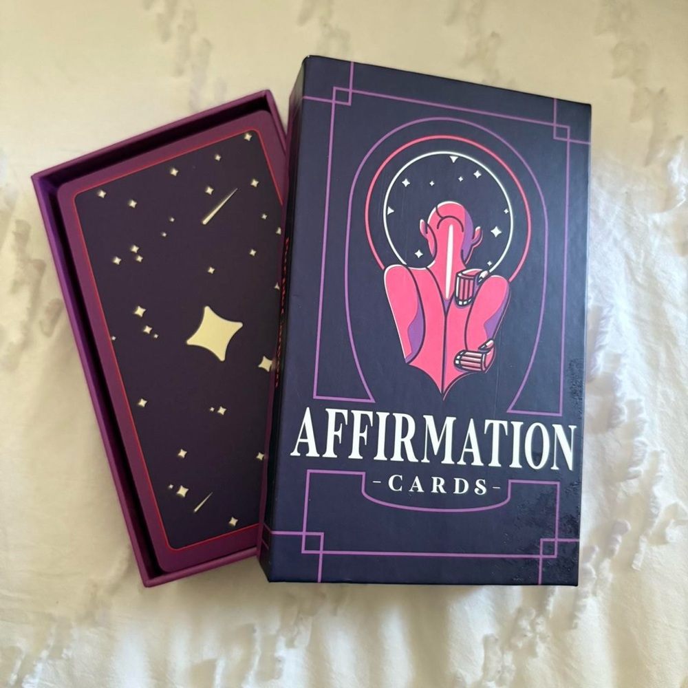 Affirmation Cards with Pink and Purple Design